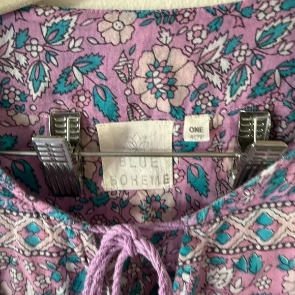 Boheme Lavender and Turquoise Patterned Blouse - Picture 3 of 5